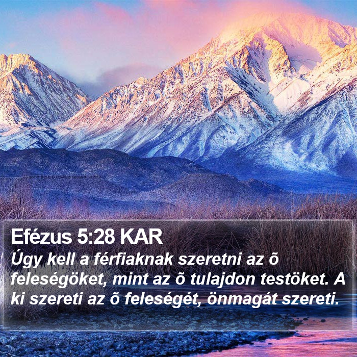 Efézus 5:28 KAR Bible Study