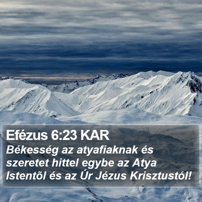 Efézus 6:23 KAR Bible Study