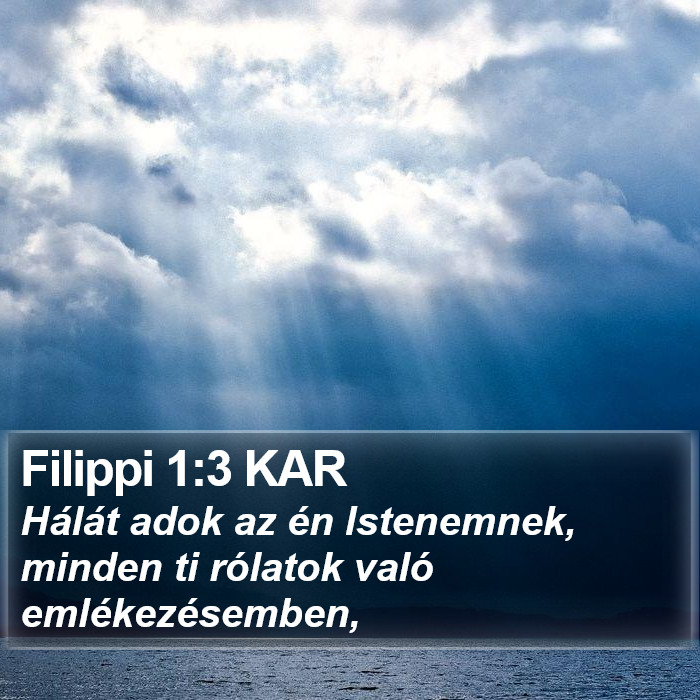 Filippi 1:3 KAR Bible Study