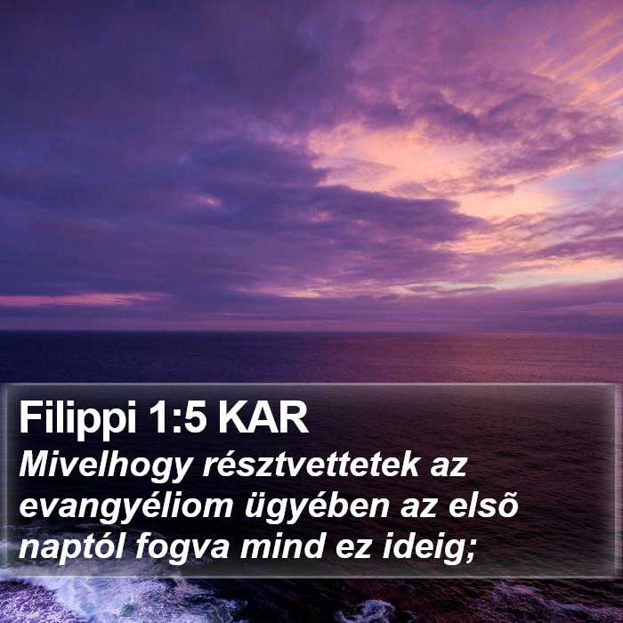 Filippi 1:5 KAR Bible Study