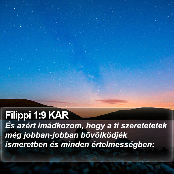 Filippi 1:9 KAR Bible Study