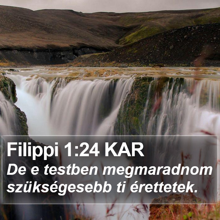 Filippi 1:24 KAR Bible Study