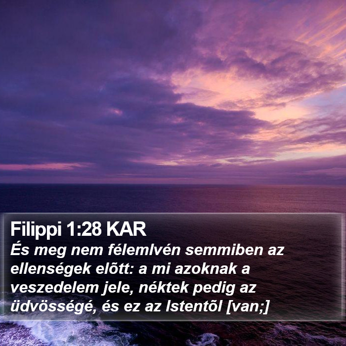 Filippi 1:28 KAR Bible Study