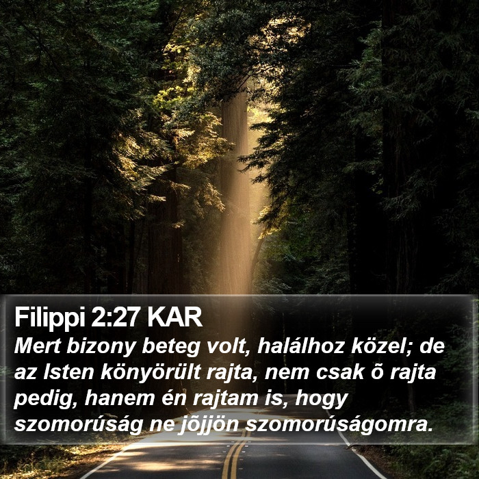 Filippi 2:27 KAR Bible Study