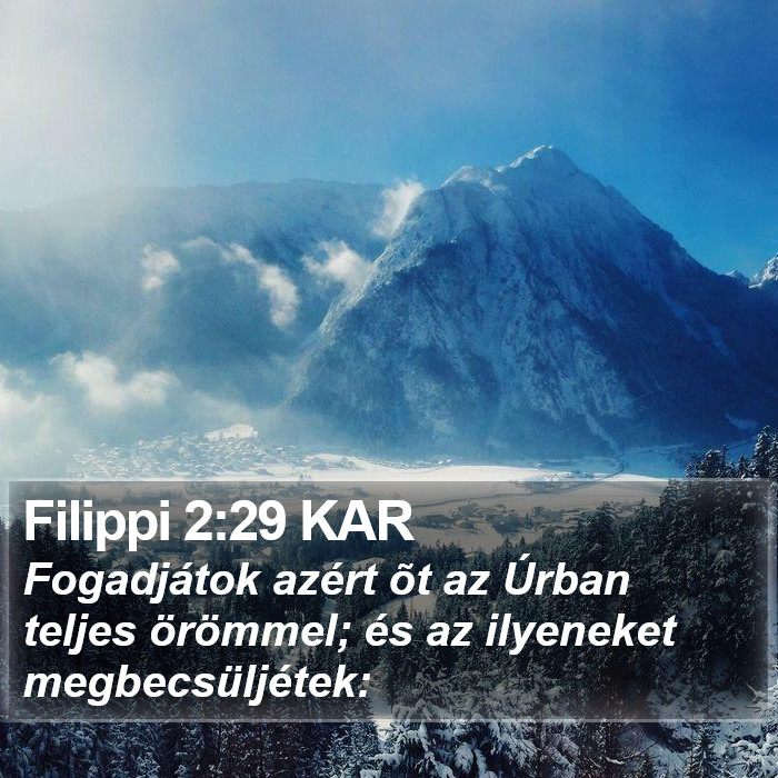 Filippi 2:29 KAR Bible Study