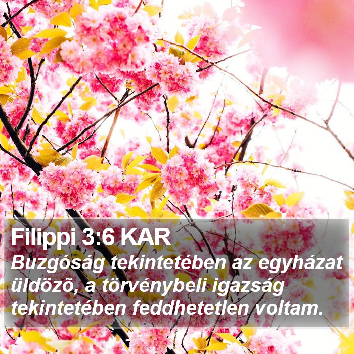 Filippi 3:6 KAR Bible Study