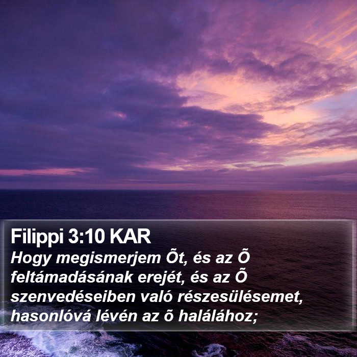 Filippi 3:10 KAR Bible Study