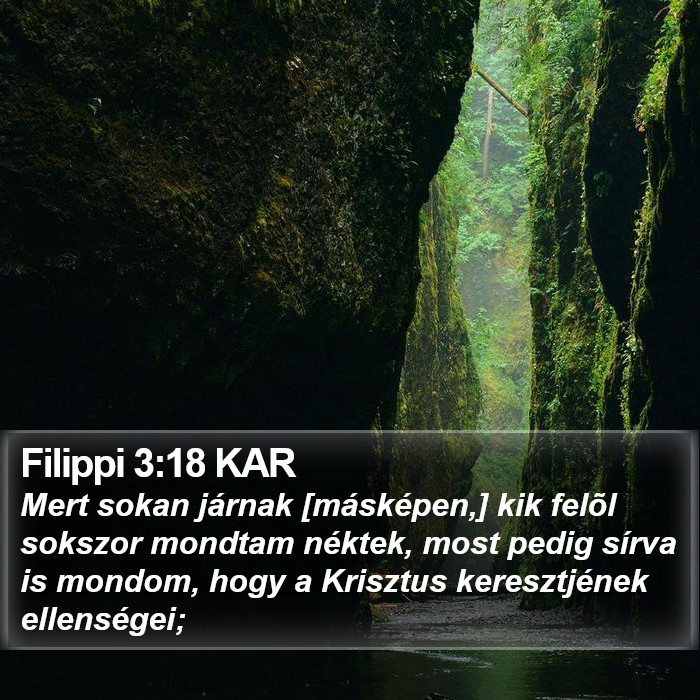 Filippi 3:18 KAR Bible Study