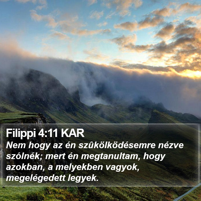 Filippi 4:11 KAR Bible Study