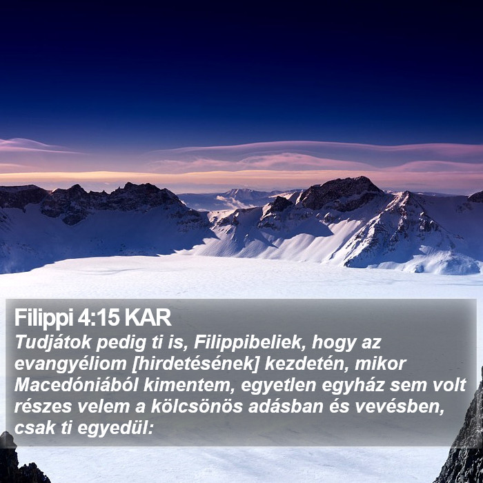 Filippi 4:15 KAR Bible Study