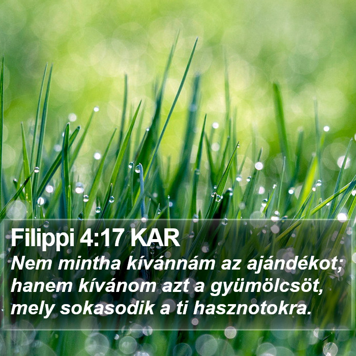 Filippi 4:17 KAR Bible Study