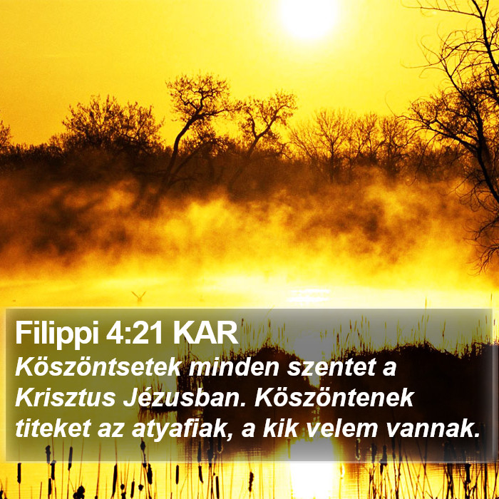 Filippi 4:21 KAR Bible Study