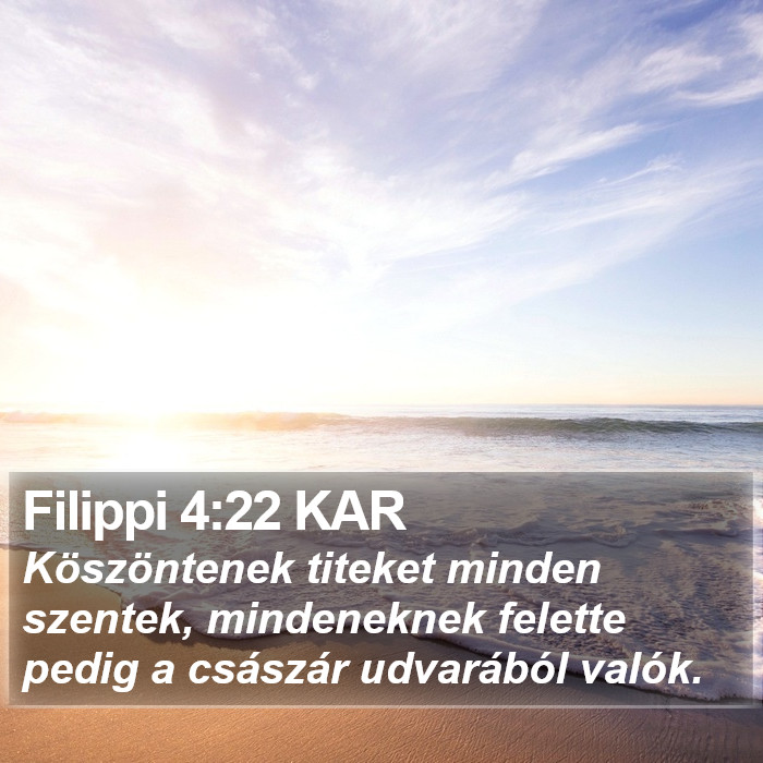 Filippi 4:22 KAR Bible Study