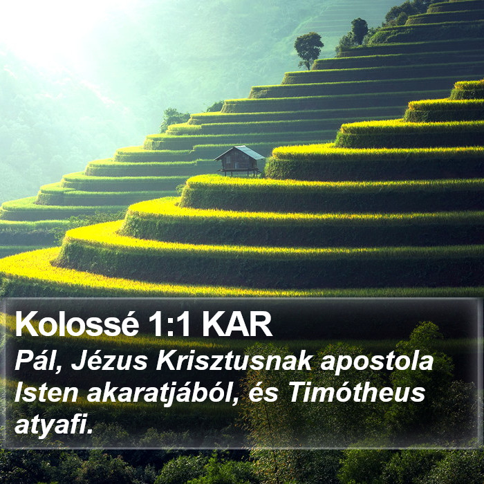 Kolossé 1:1 KAR Bible Study