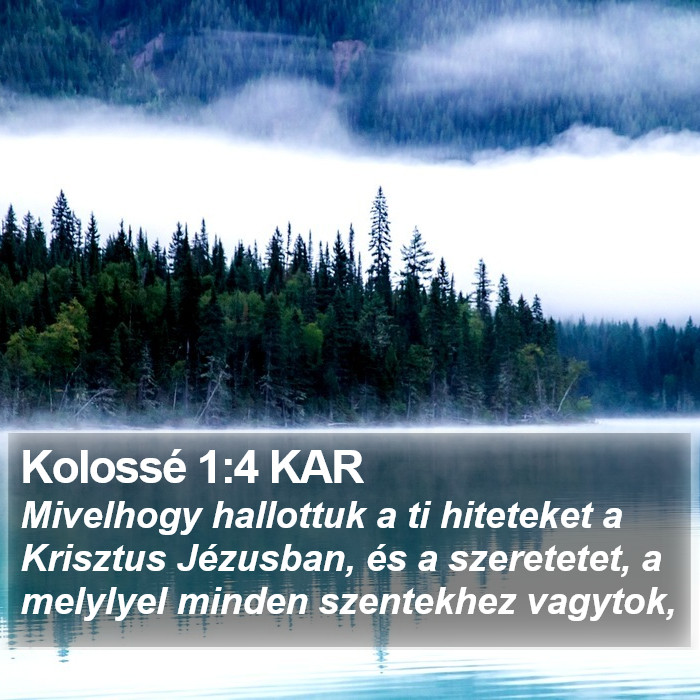 Kolossé 1:4 KAR Bible Study