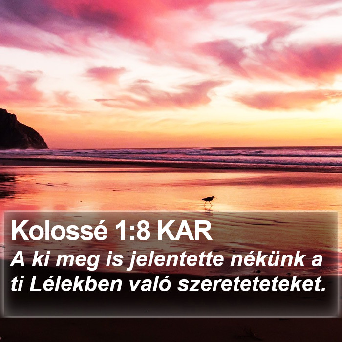 Kolossé 1:8 KAR Bible Study