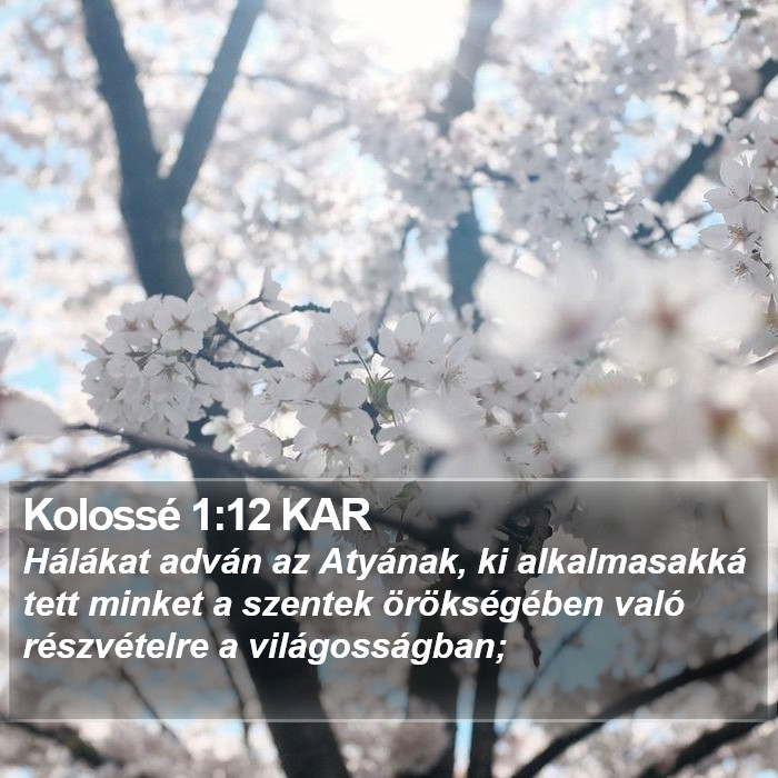 Kolossé 1:12 KAR Bible Study