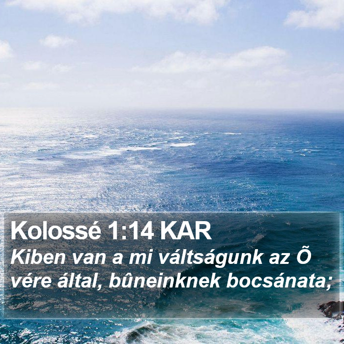 Kolossé 1:14 KAR Bible Study