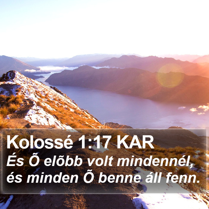 Kolossé 1:17 KAR Bible Study