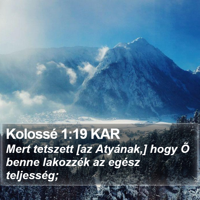 Kolossé 1:19 KAR Bible Study