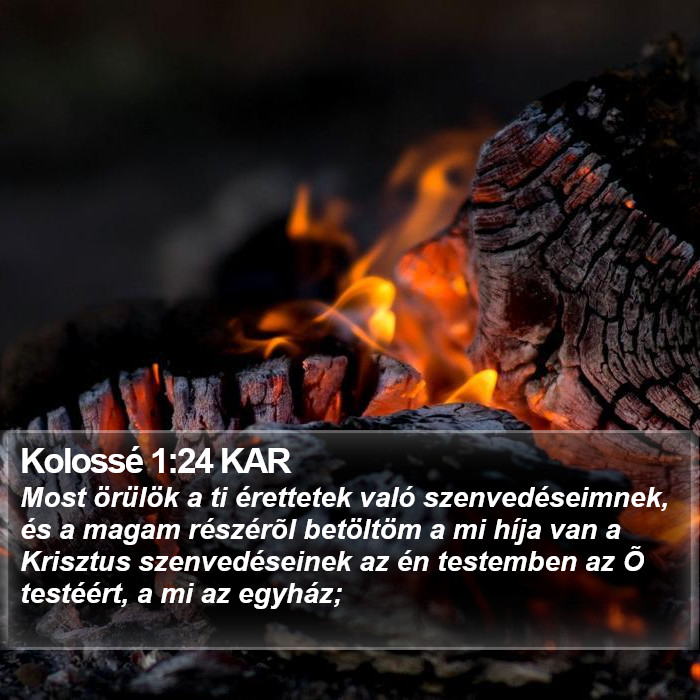 Kolossé 1:24 KAR Bible Study