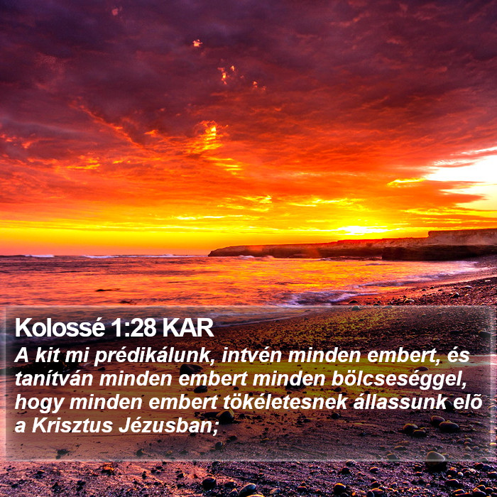 Kolossé 1:28 KAR Bible Study