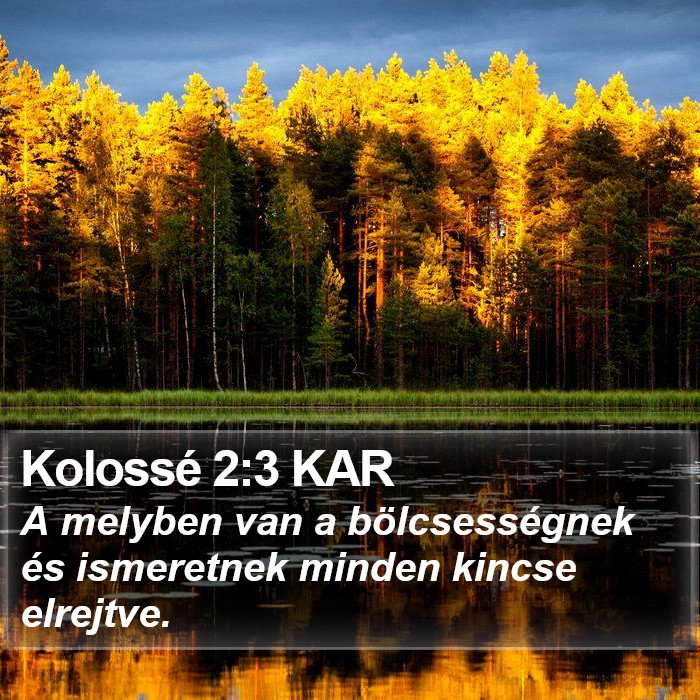 Kolossé 2:3 KAR Bible Study