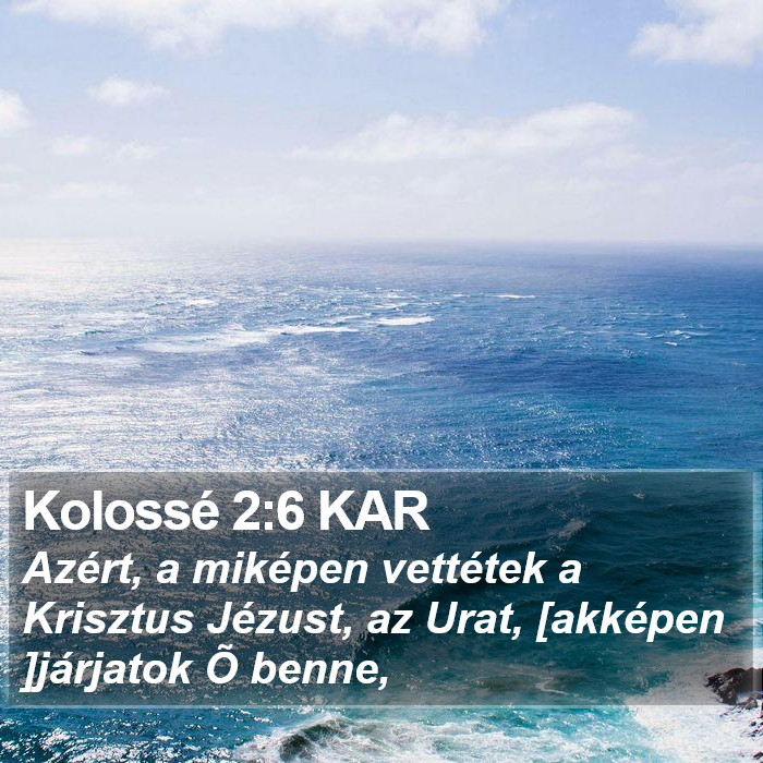 Kolossé 2:6 KAR Bible Study