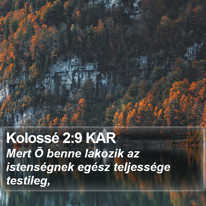 Kolossé 2:9 KAR Bible Study
