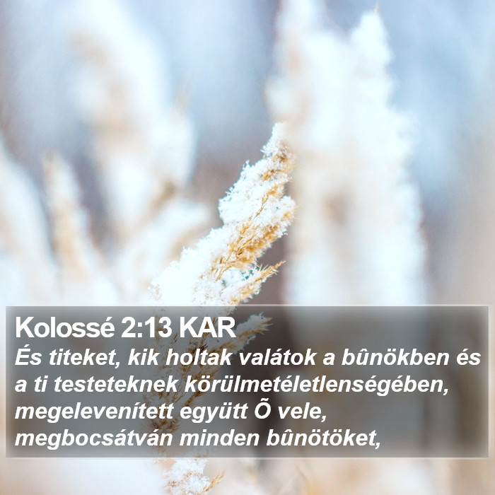 Kolossé 2:13 KAR Bible Study