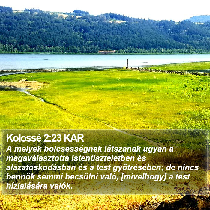 Kolossé 2:23 KAR Bible Study