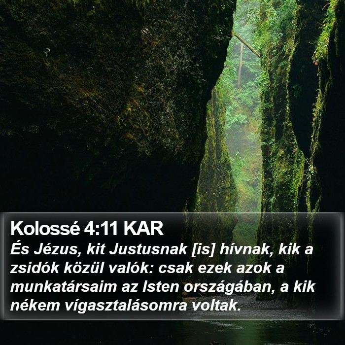 Kolossé 4:11 KAR Bible Study
