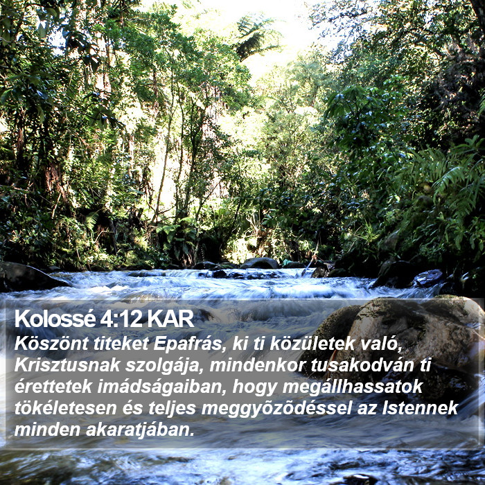 Kolossé 4:12 KAR Bible Study