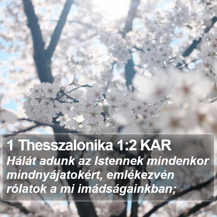 1 Thesszalonika 1:2 KAR Bible Study