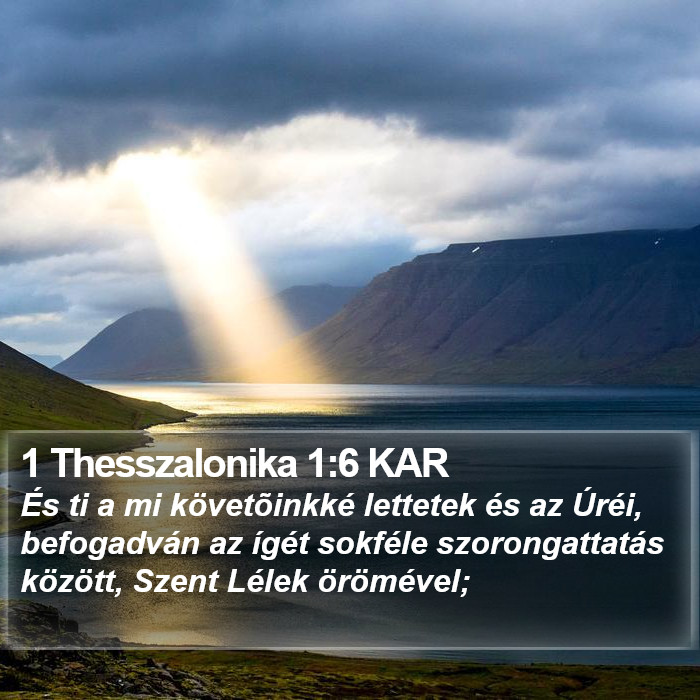 1 Thesszalonika 1:6 KAR Bible Study