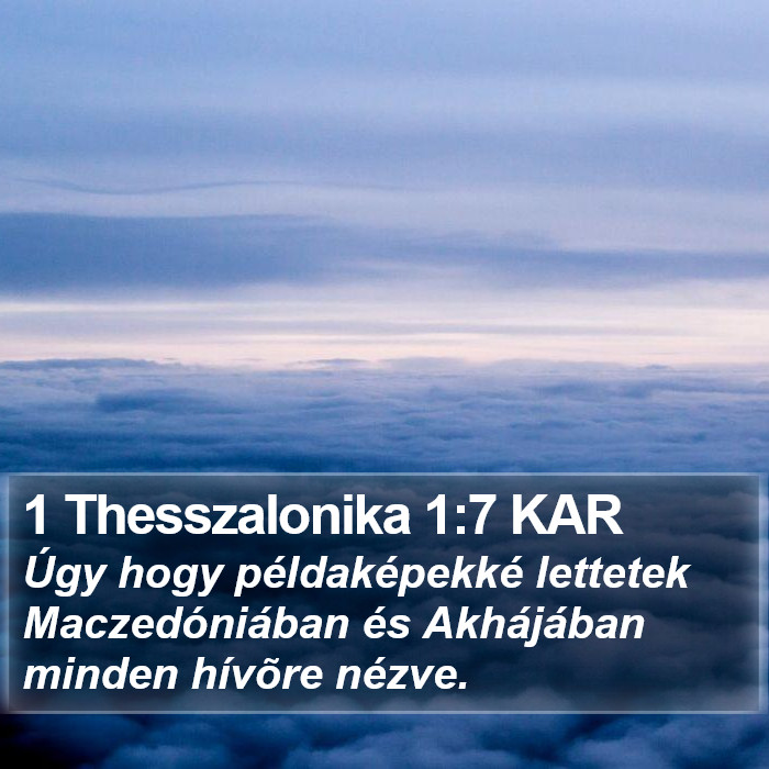 1 Thesszalonika 1:7 KAR Bible Study