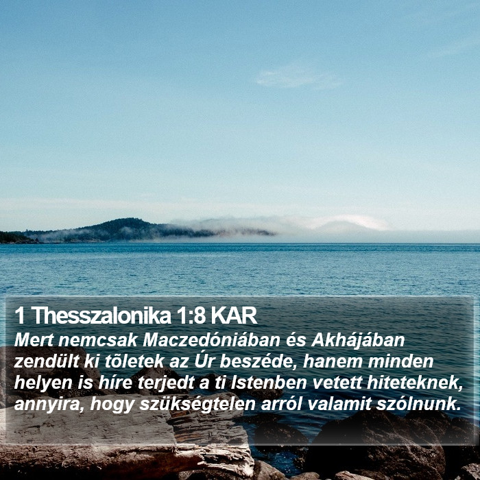 1 Thesszalonika 1:8 KAR Bible Study