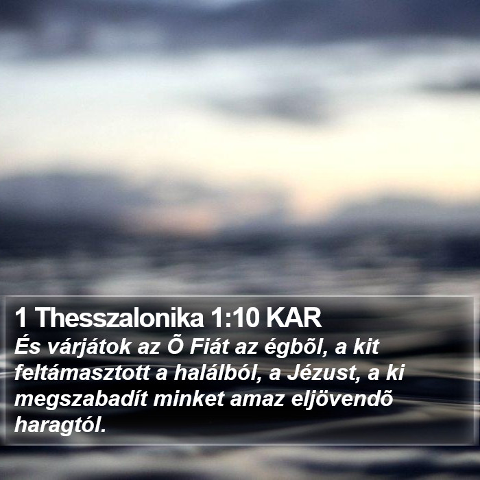 1 Thesszalonika 1:10 KAR Bible Study