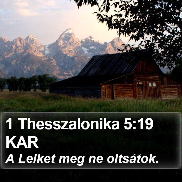 1 Thesszalonika 5:19 KAR Bible Study