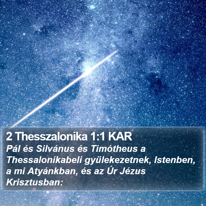 2 Thesszalonika 1:1 KAR Bible Study