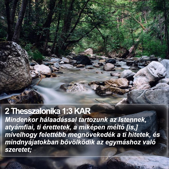 2 Thesszalonika 1:3 KAR Bible Study