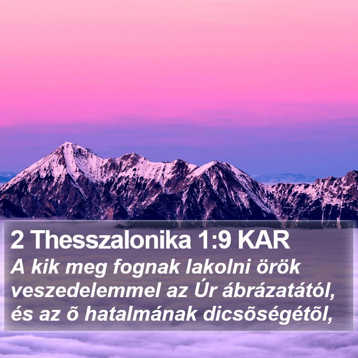 2 Thesszalonika 1:9 KAR Bible Study