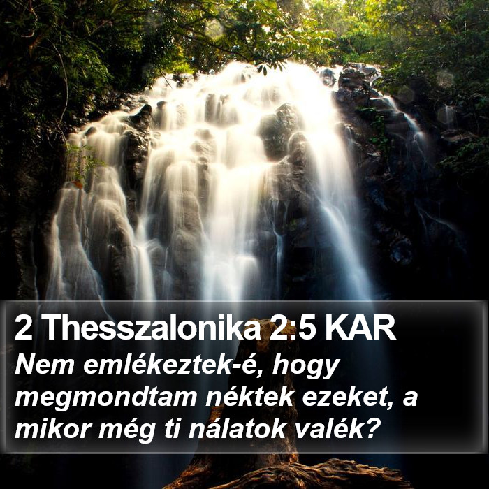 2 Thesszalonika 2:5 KAR Bible Study