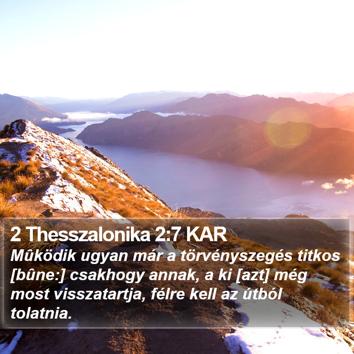 2 Thesszalonika 2:7 KAR Bible Study