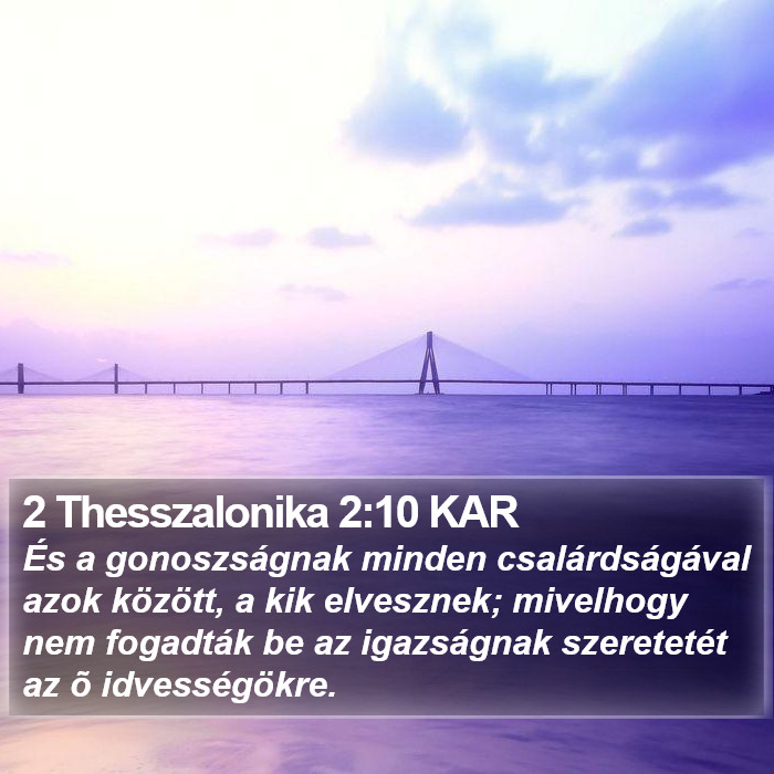 2 Thesszalonika 2:10 KAR Bible Study