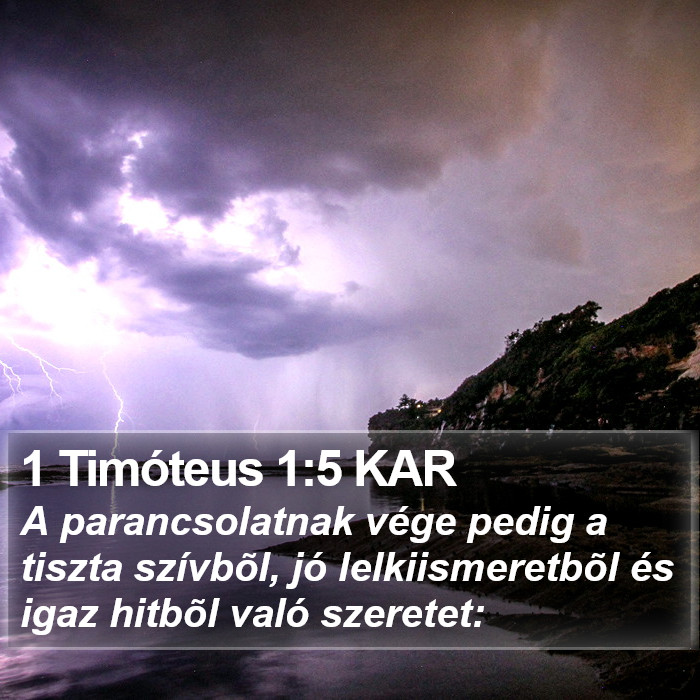 1 Timóteus 1:5 KAR Bible Study