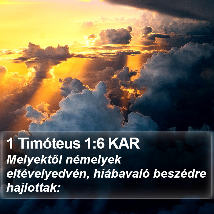 1 Timóteus 1:6 KAR Bible Study