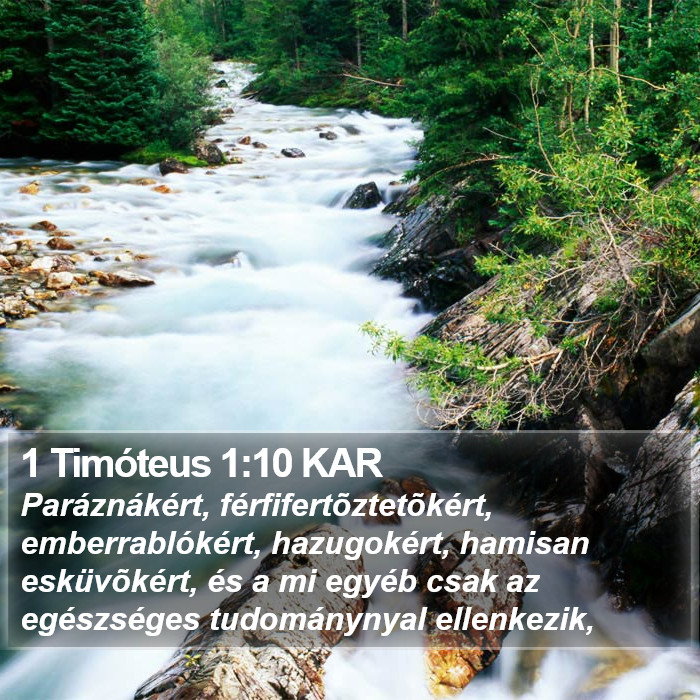 1 Timóteus 1:10 KAR Bible Study