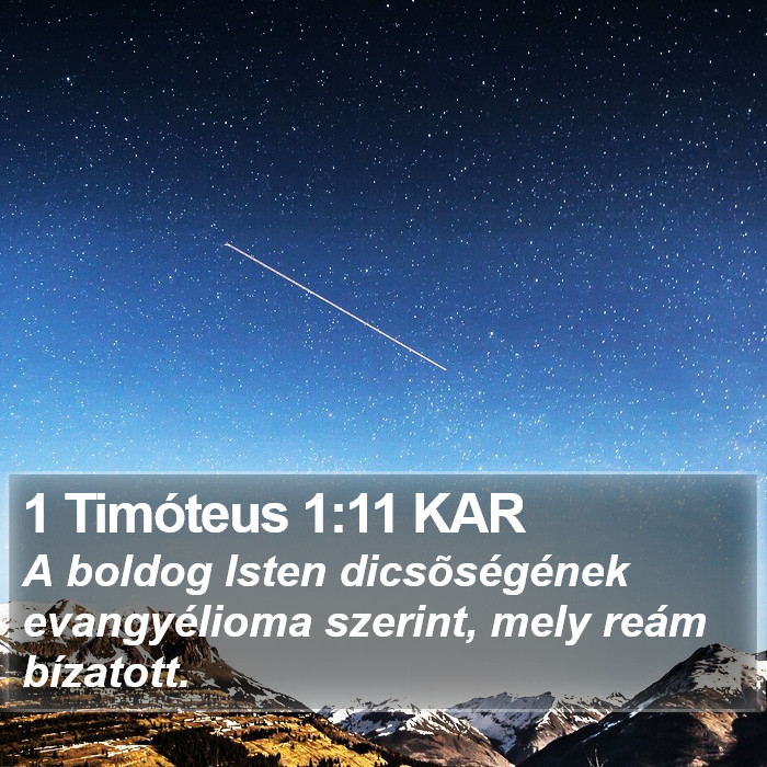 1 Timóteus 1:11 KAR Bible Study