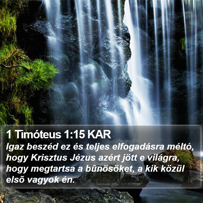 1 Timóteus 1:15 KAR Bible Study